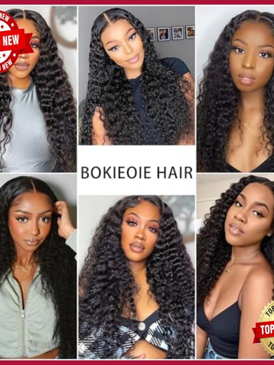 Deep Wave Human Hair Extensions 3 Bundles 28-32in Unprocessed Virgin Remy main image 6